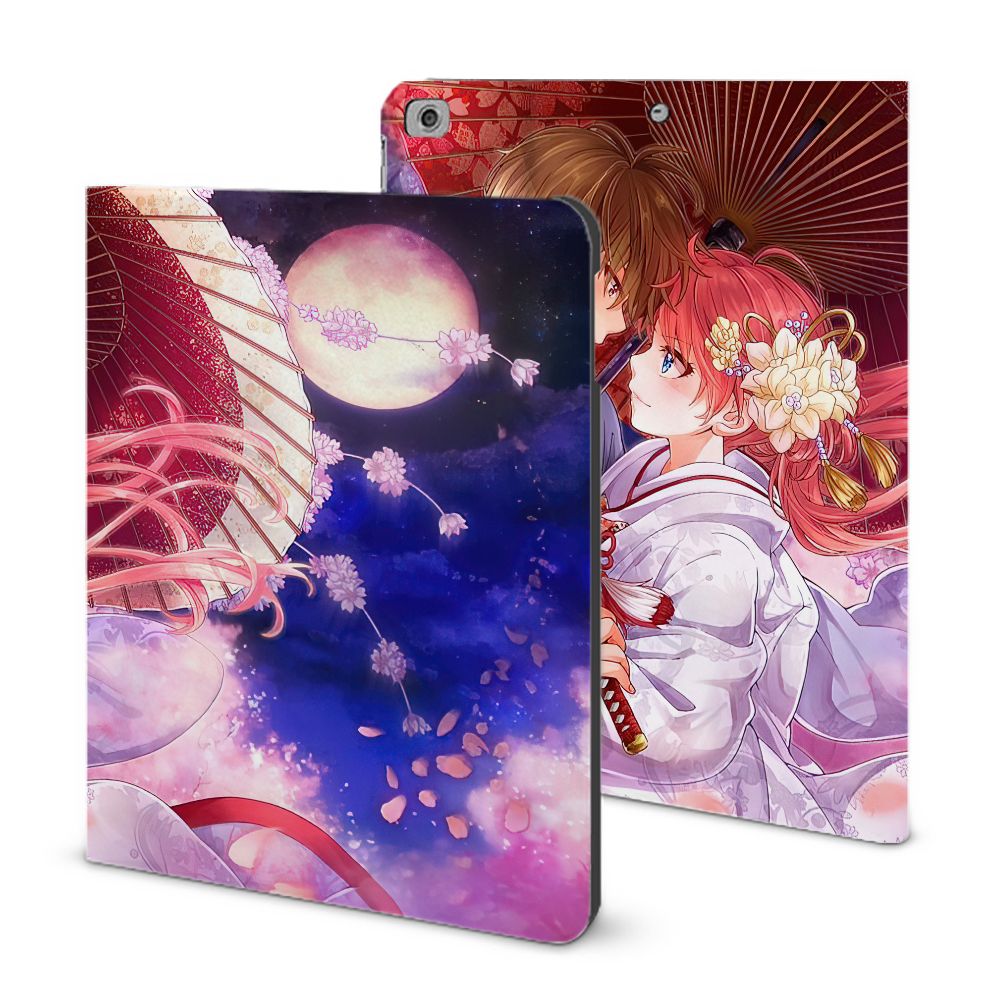 ぎんたま 坂田銀時（さかたぎんとき） 神楽 志村新八（しむら しんぱち） GINTAMA Sakata Gintoki Kagura Shimura Shinpachi IPad ケース ブック型 PUレザー TPU 耐衝撃 軽量 薄型 ペン収納なし 全面保護 IPad 各モデル対応